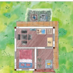 Gästehaus Gartenhaus Planungs Beispiel mit WC und Dusche